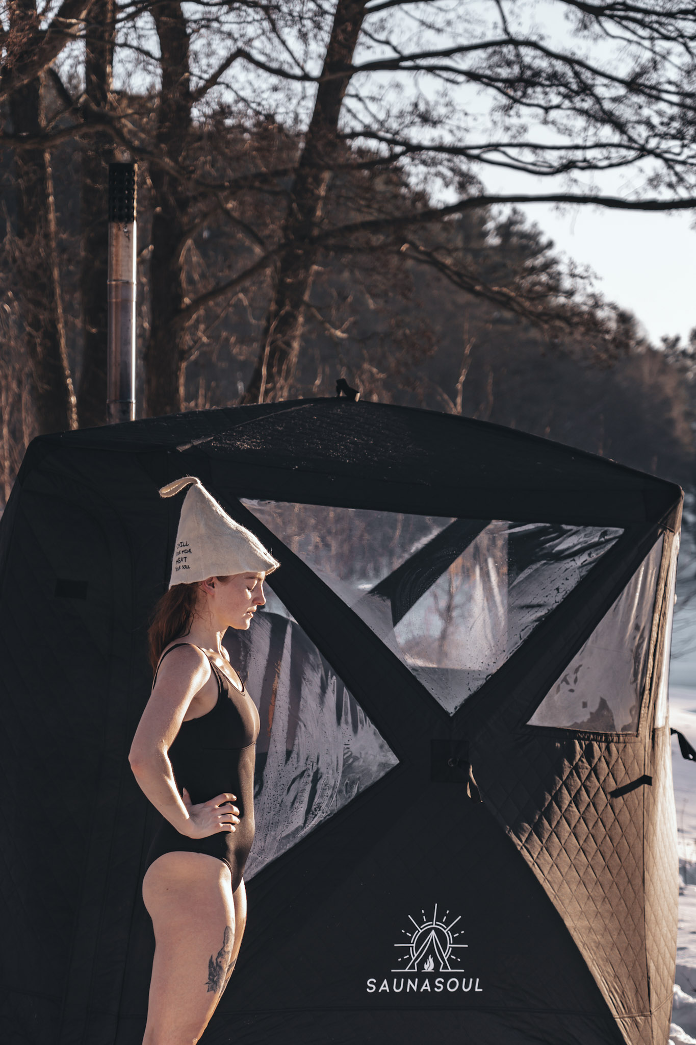 Sauna namiotowa w plenerze